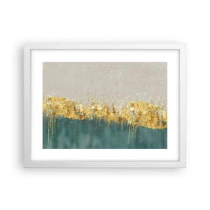 Poster in einem weißen Rahmen - Goldener Rand - 40x30 cm