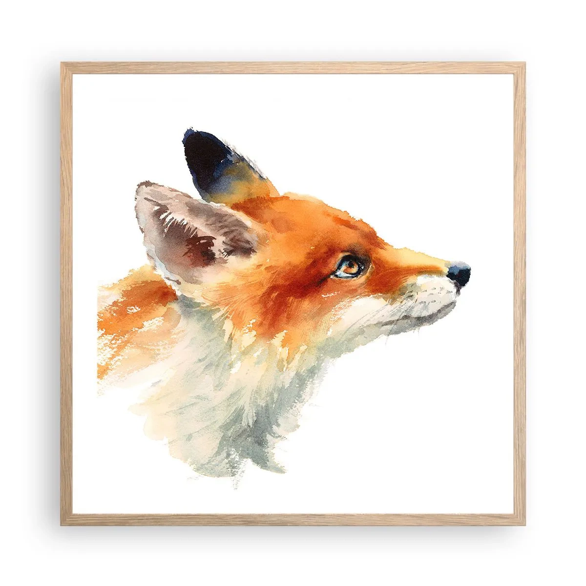 Poster in einem Rahmen aus heller Eiche - Man kann nie vorsichtig genug sein - 60x60 cm