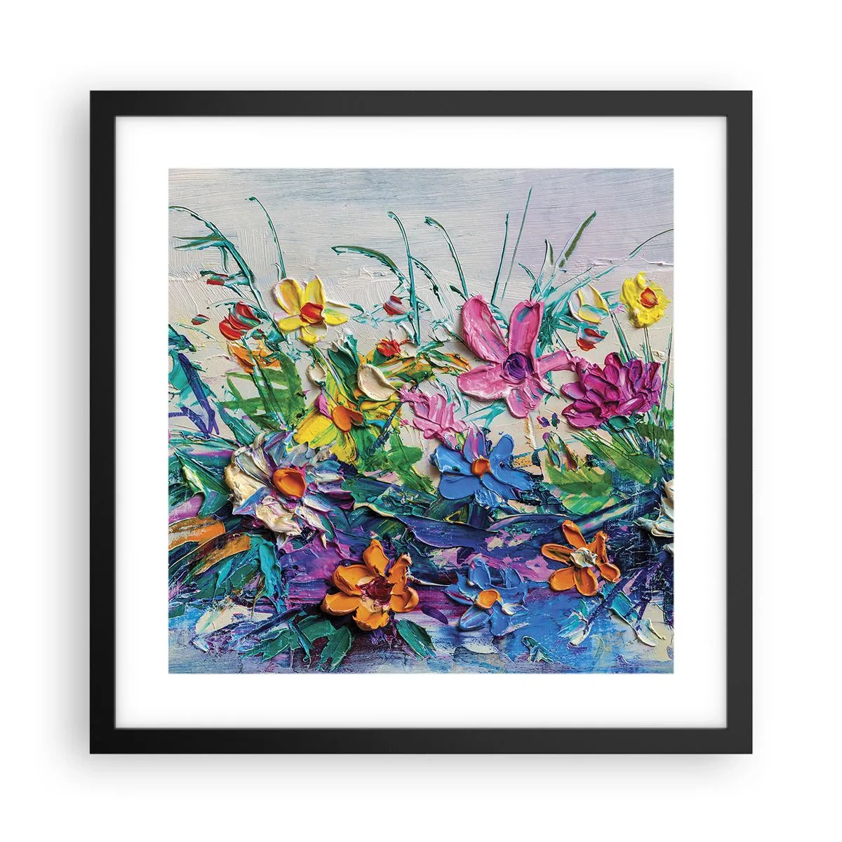 Poster in einem schwarzem Rahmen - Überhaupt kein Stillleben - 40x40 cm