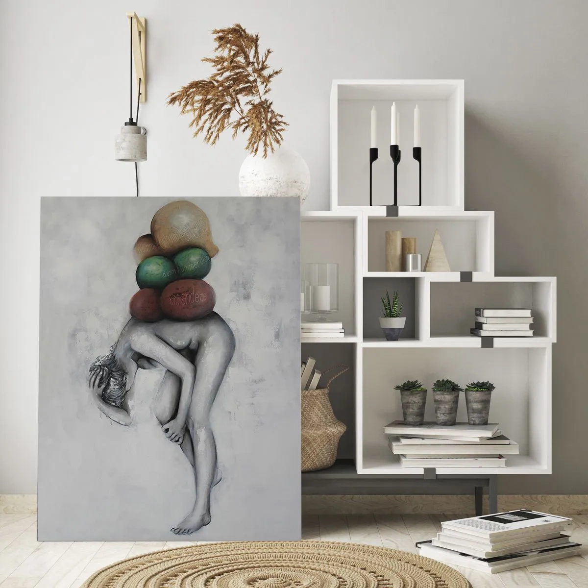 Glasbild - Bild auf glas - Last des Lebens - 80x120 cm