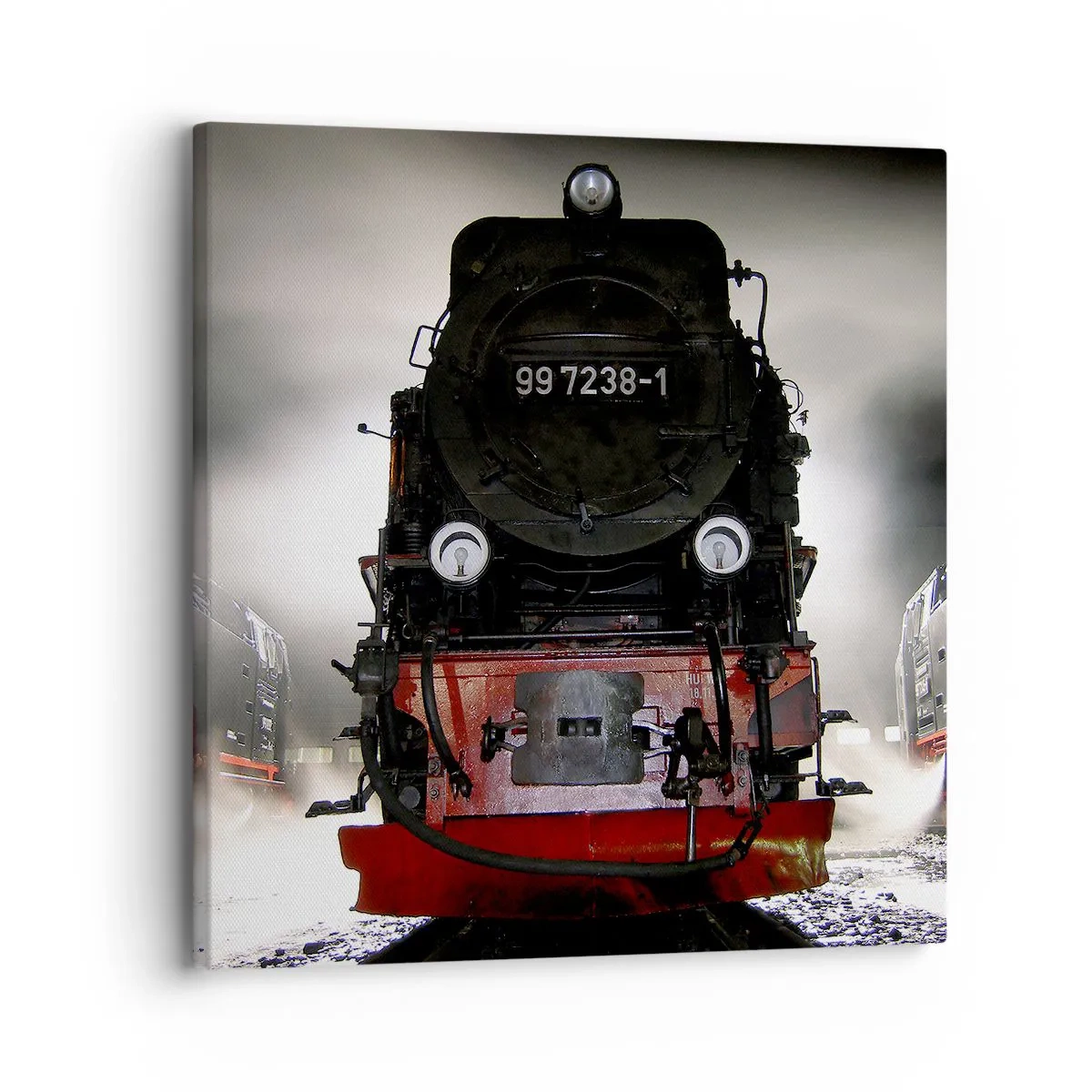 Bild auf Leinwand - Leinwandbild - Er steht und keucht, seufzt und pustet - 30x30 cm