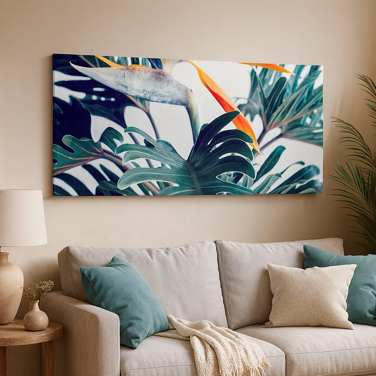 Bild auf Leinwand - Leinwandbild - Vogelbusch - 30x30 cm