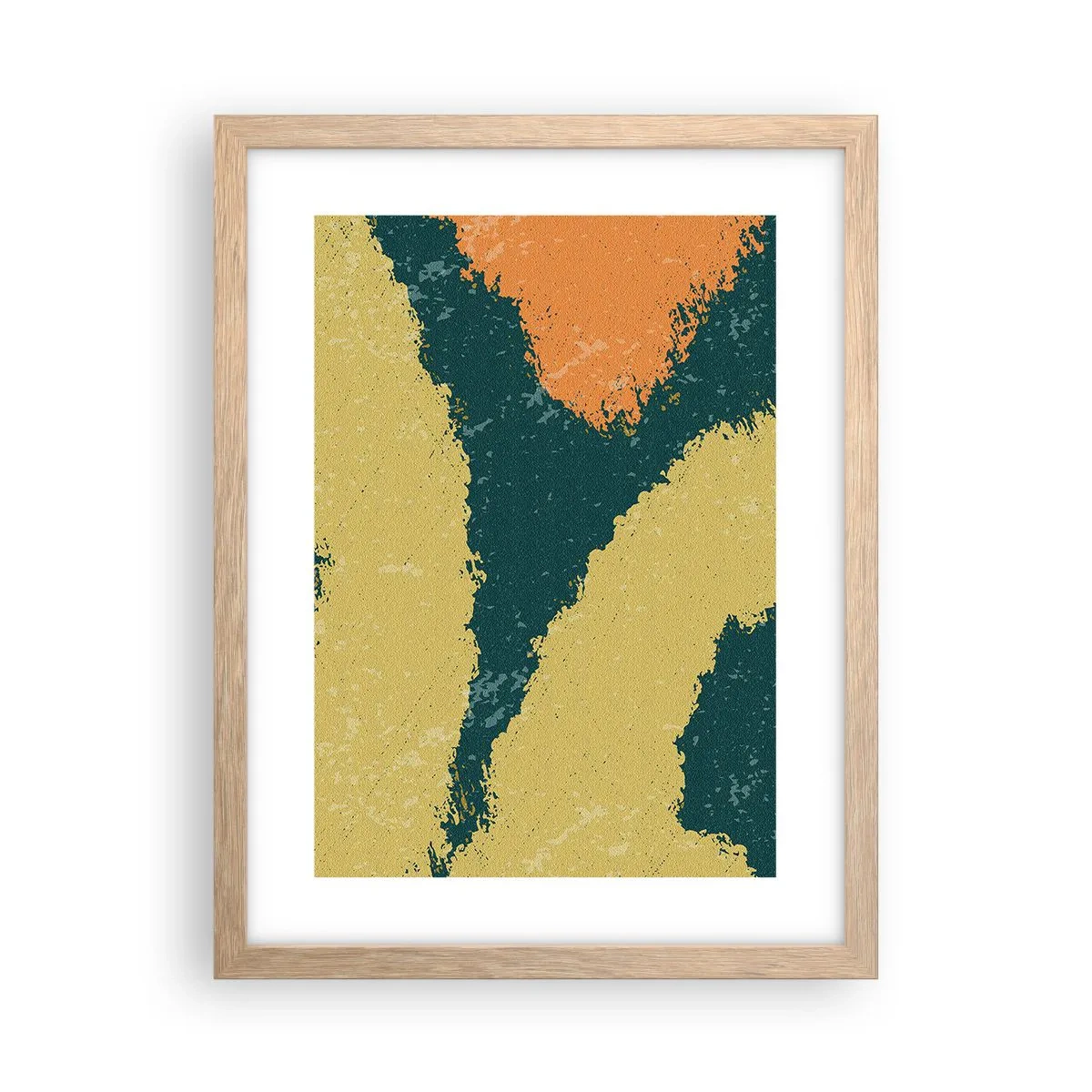 Poster in einem Rahmen aus heller Eiche - Abstraktion – langsame Bewegung - 30x40 cm