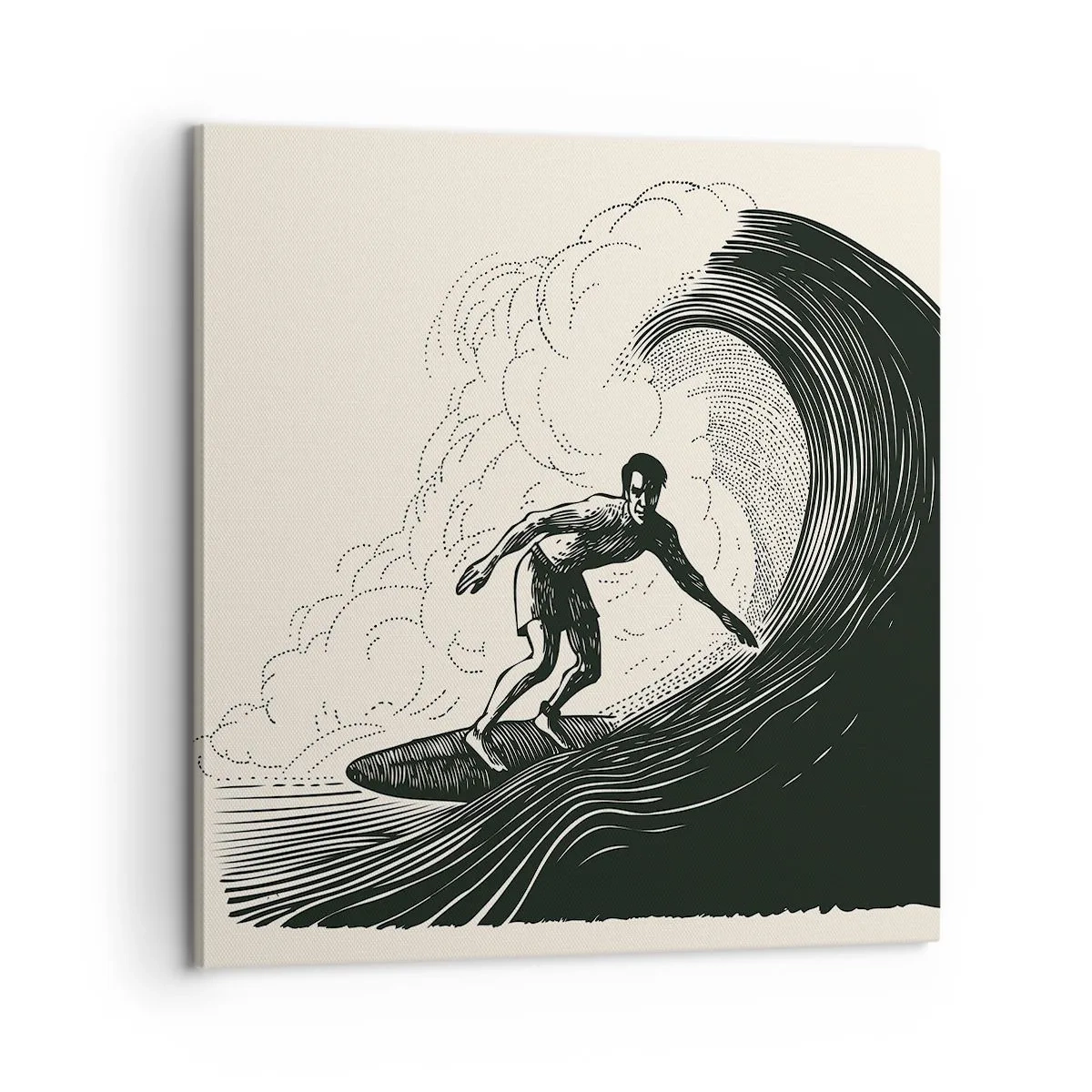 Bild auf Leinwand - Leinwandbild - König der Welle - 60x60 cm