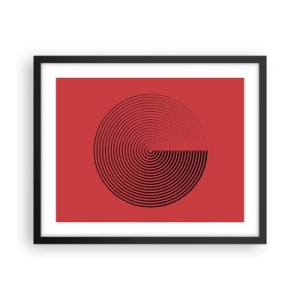 Poster in einem schwarzem Rahmen - Kreisbewegung - 50x40 cm