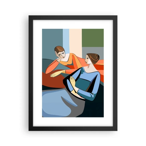Poster in einem schwarzem Rahmen - Moment der Zuversicht - 30x40 cm
