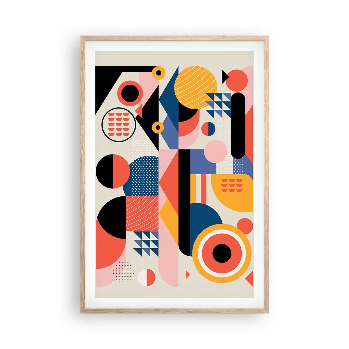 Poster in einem Rahmen aus heller Eiche - Komposition: Na, los, spiel! - 61x91 cm