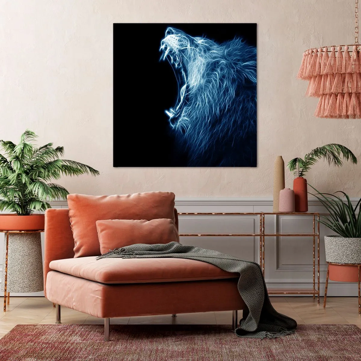 Bild auf Leinwand - Leinwandbild - Der feurige Zorn des Königs - 70x70 cm