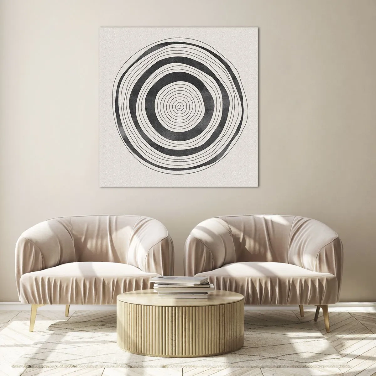 Glasbild - Bild auf glas - Wichtig ist, was dazwischen liegt - 70x70 cm