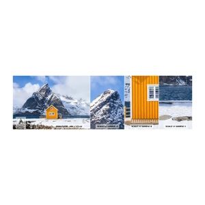 Fototapetenmuster Standard Eco - Skandinavische Feiertage - Winter, Alpen, Berge - 100x30 cm