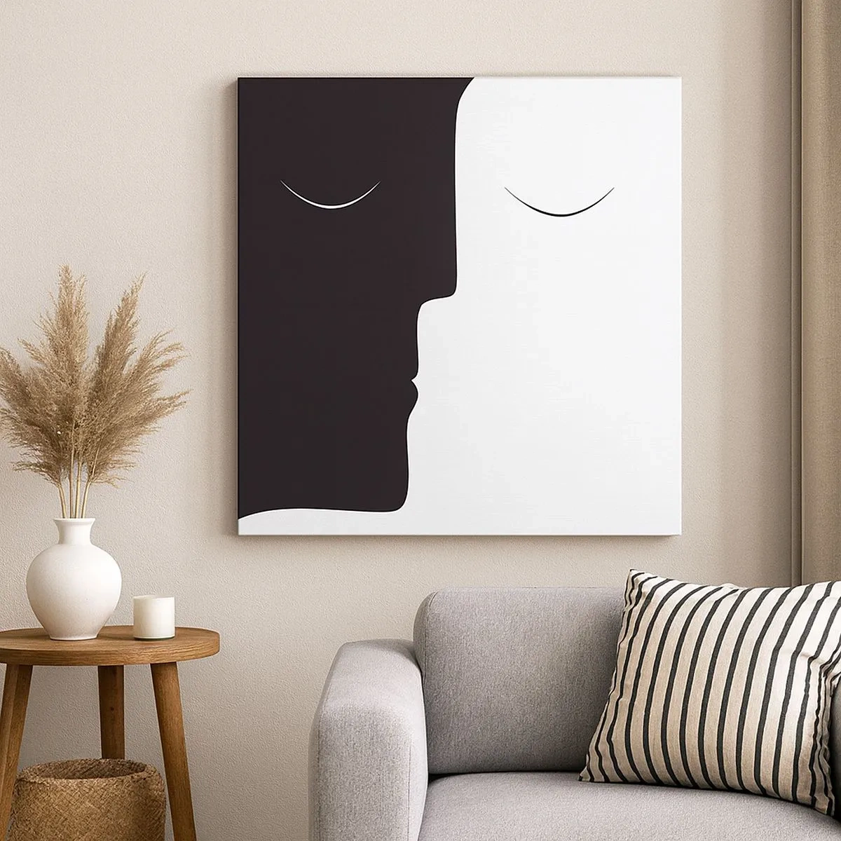 Bild auf Leinwand - Leinwandbild - Einheit der Gegensätze - 30x30 cm