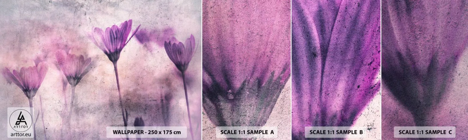 Fototapeten Muster Selbstklebend Deluxe Sticker - Ein Blumentraum - Blumen, Stück, Garten - 100x30 cm