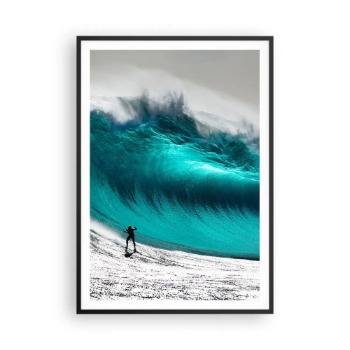 Poster in einem schwarzem Rahmen - Herausforderung angenommen - 70x100 cm