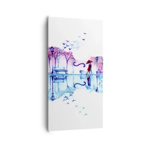 Bild auf Leinwand - Leinwandbild - Ich bringe dir ein paar Regenbögen - 65x120 cm