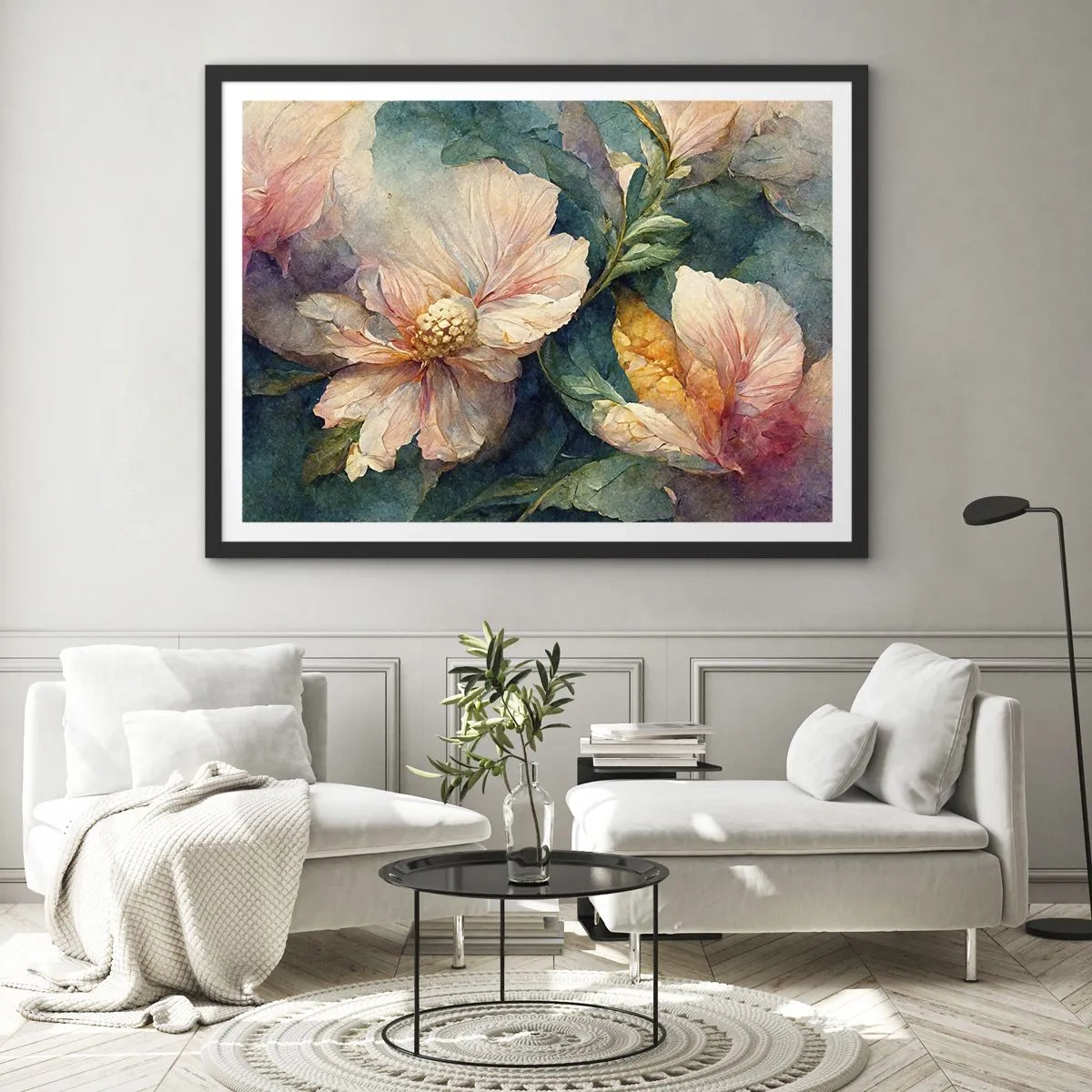 Poster in einem schwarzem Rahmen - Pure Subtilität - 40x30 cm