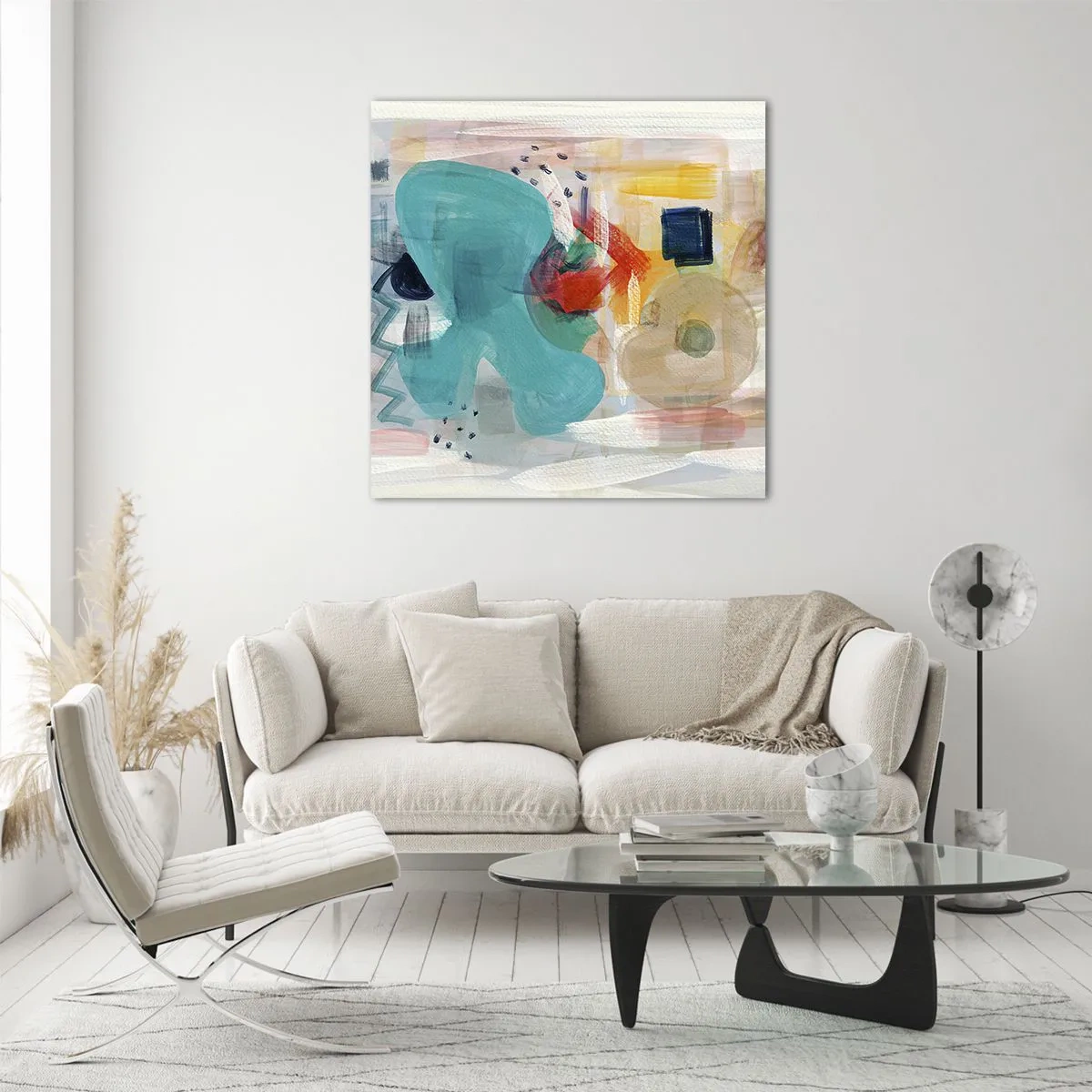 Glasbild - Bild auf glas - Buntes Spiel - 60x60 cm