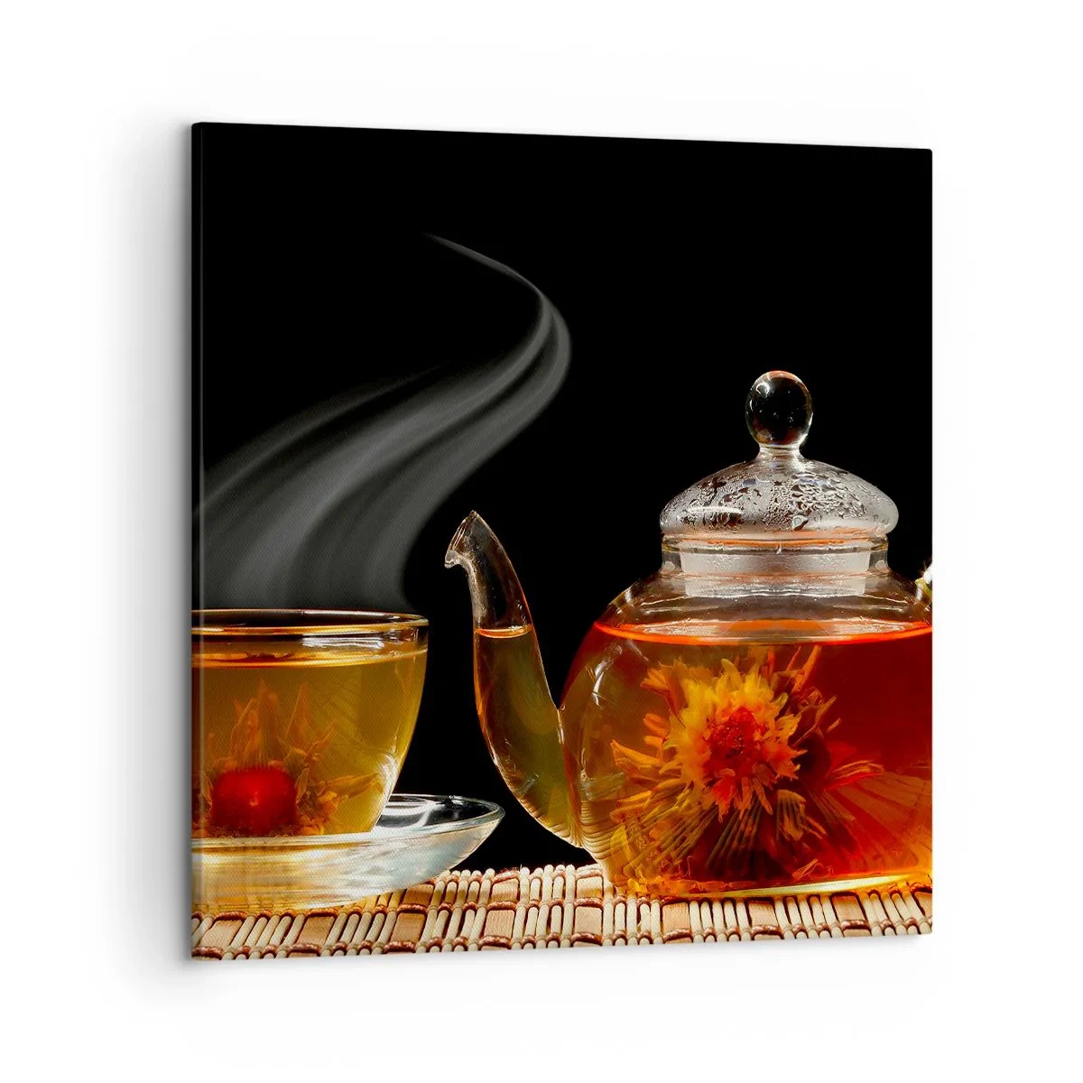 Bild auf Leinwand - Leinwandbild - Die Magie und Kunst des Teezubereitens - 50x50 cm