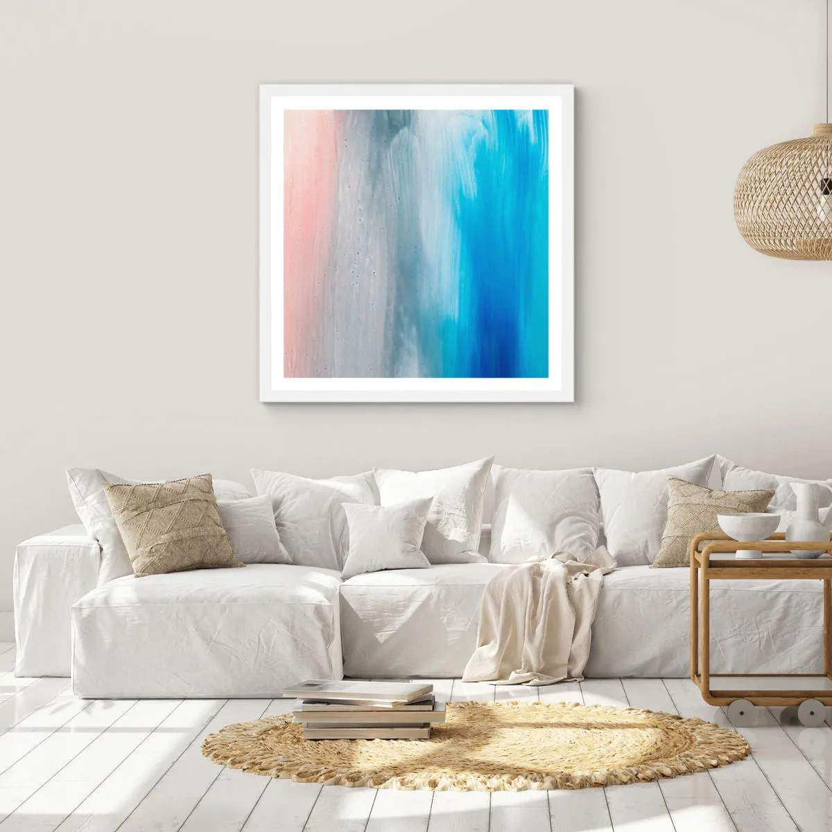 Poster in einem weißen Rahmen - Elemente: Luft - 30x30 cm