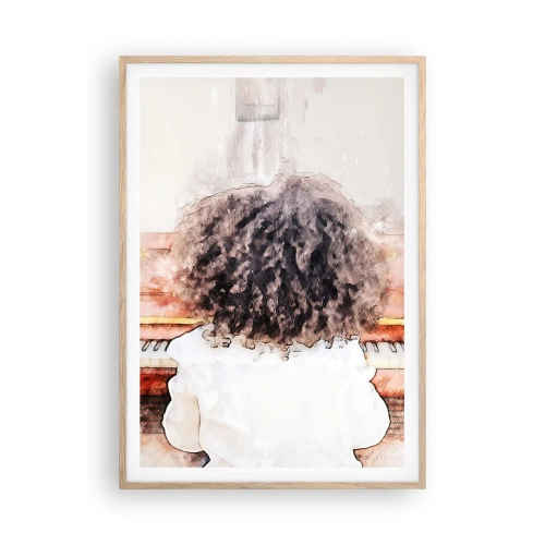 Poster in einem Rahmen aus heller Eiche - In der neuen Welt - 70x100 cm