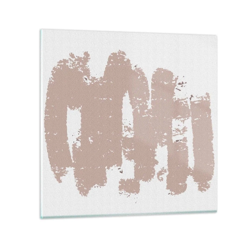 Glasbild - Bild auf glas - Abstraktion in zartem Rosa - 40x40 cm