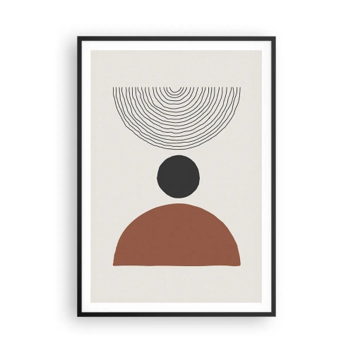 Poster in einem schwarzem Rahmen - Das Zentrum der Aufmerksamkeit - 70x100 cm