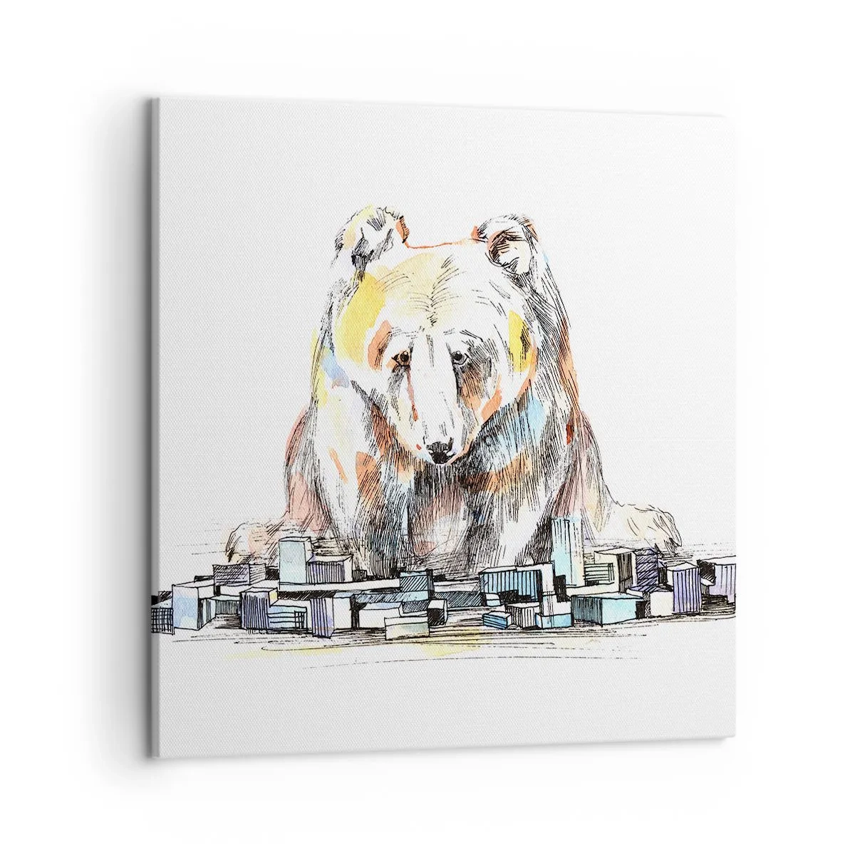 Bild auf Leinwand - Leinwandbild - Wie kann man so leben? - 50x50 cm