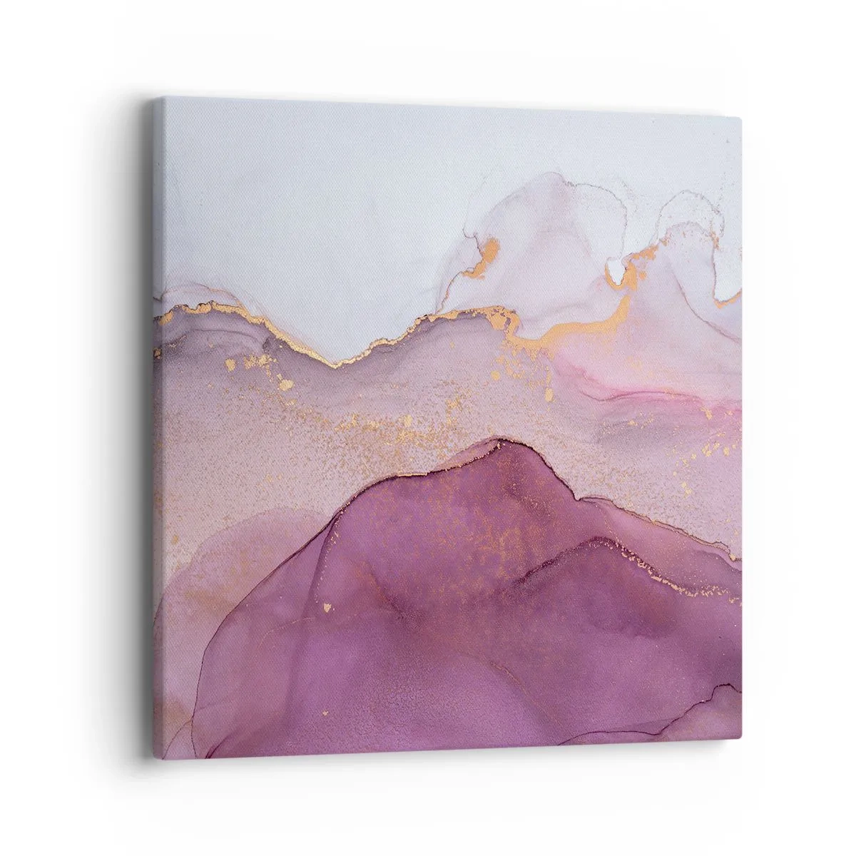 Bild auf Leinwand - Leinwandbild - Violett und lila Wellen - 40x40 cm
