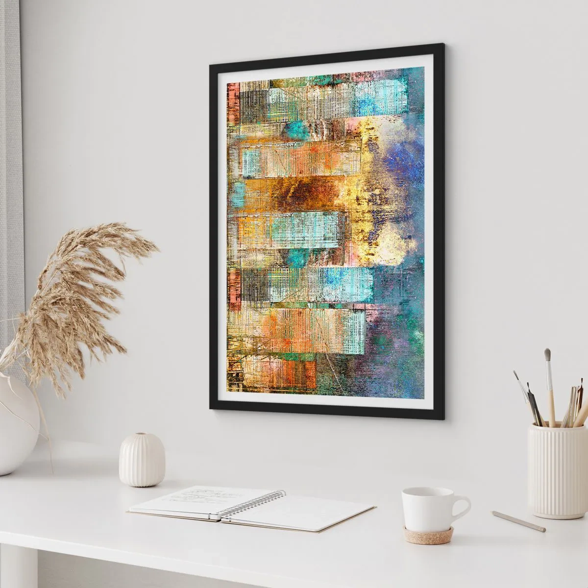 Poster in einem schwarzem Rahmen - Sonnige Metropole - 30x40 cm