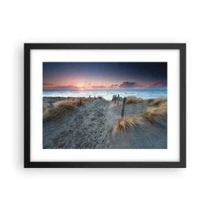 Poster in einem schwarzem Rahmen - Du hast einen Regenbogen aus strahlendem Licht verschüttet ... - 40x30 cm