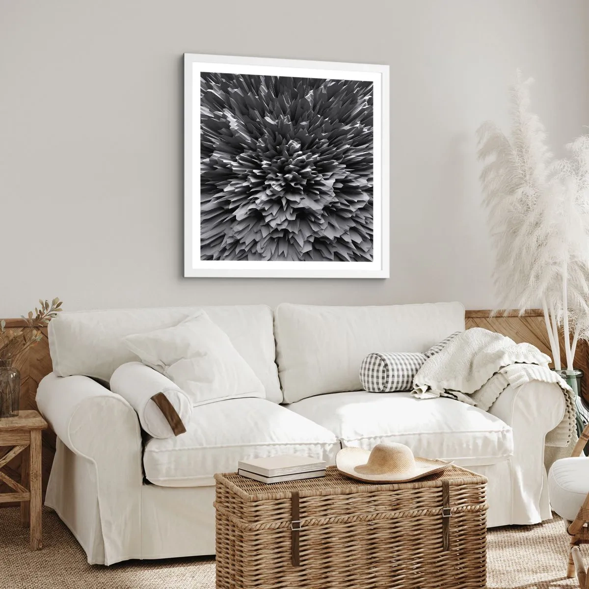 Poster in einem weißen Rahmen - Härter kann es nicht werden - 60x60 cm