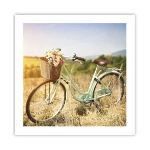 Poster - Ich bleibe eine Weile hier - 50x50 cm