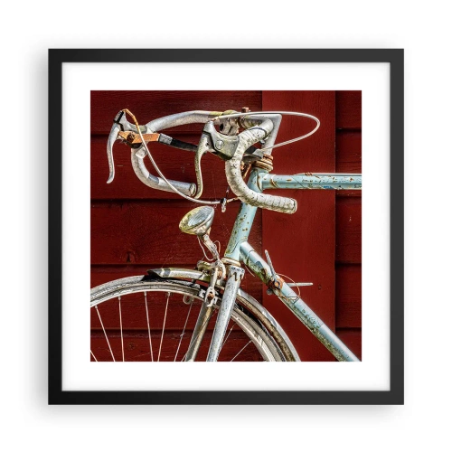 Poster in einem schwarzem Rahmen - Geschaffen um zu siegen - 40x40 cm