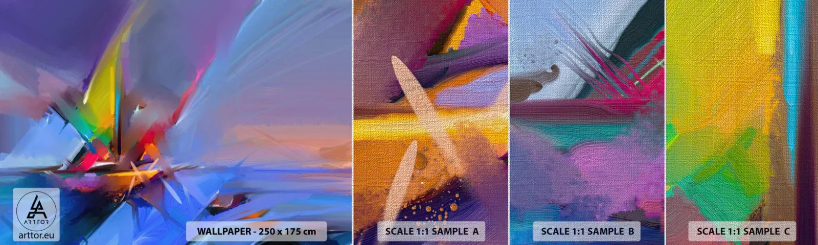 Fototapeten Muster Premium Canvas - Propeller wie ein Vogel - Abstraktion, Stück, Segelboot - 100x30 cm