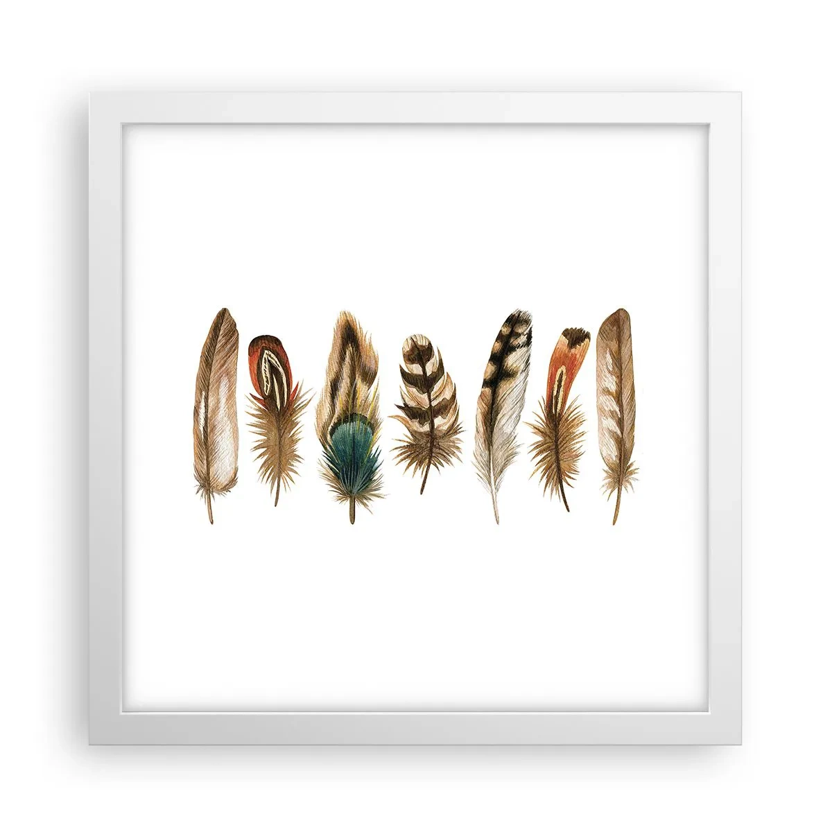 Poster in einem weißen Rahmen - Eine federleichte Variante - 30x30 cm