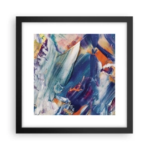 Poster in einem schwarzem Rahmen - Farbverwirrung - 30x30 cm