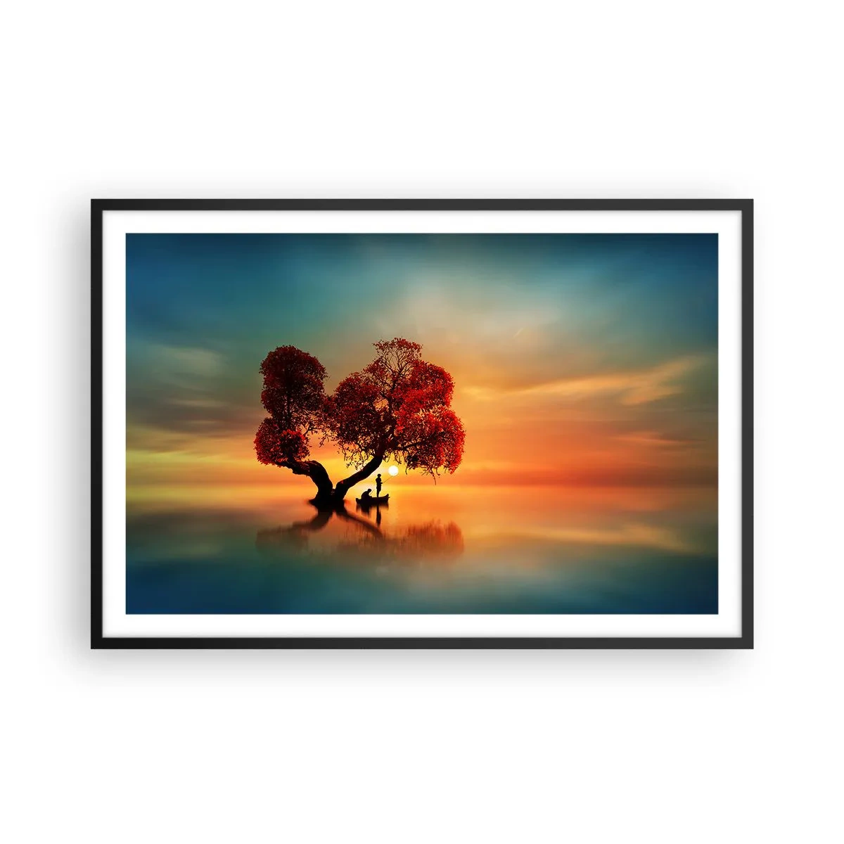 Poster in einem schwarzem Rahmen - Oddaysons und die Stille der Weltlosen - 91x61 cm