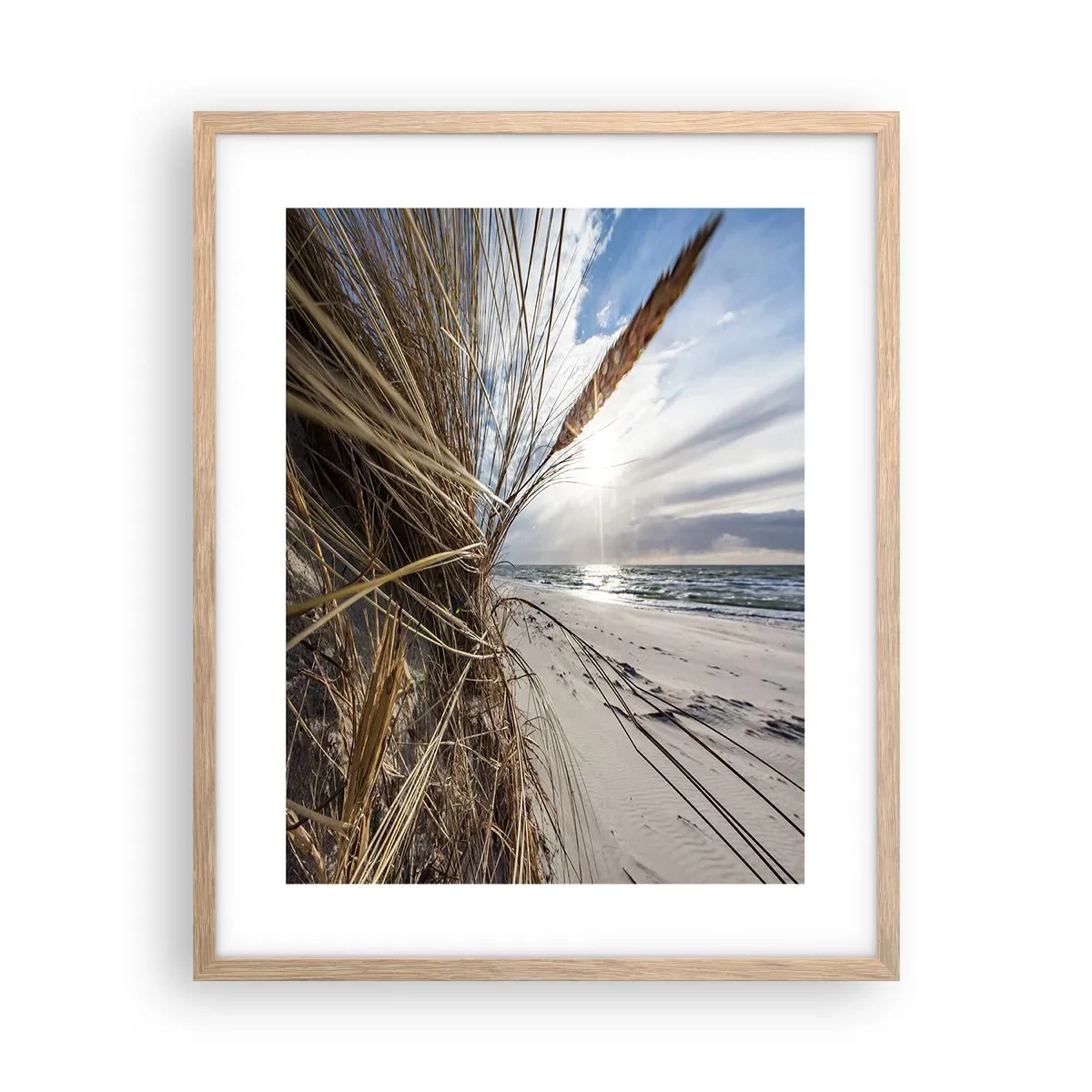 Poster in einem Rahmen aus heller Eiche - Ein Treffen der Elemente der Natur - 40x50 cm