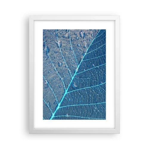 Poster in einem weißen Rahmen - Leben in Blau - 30x40 cm