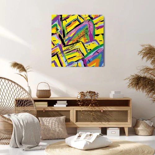 Wanduhr - Glasuhr - Bis sie vor Freude schreit - 40x40 cm