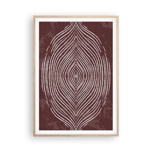 Poster in einem Rahmen aus heller Eiche - Der Raum spricht - 70x100 cm