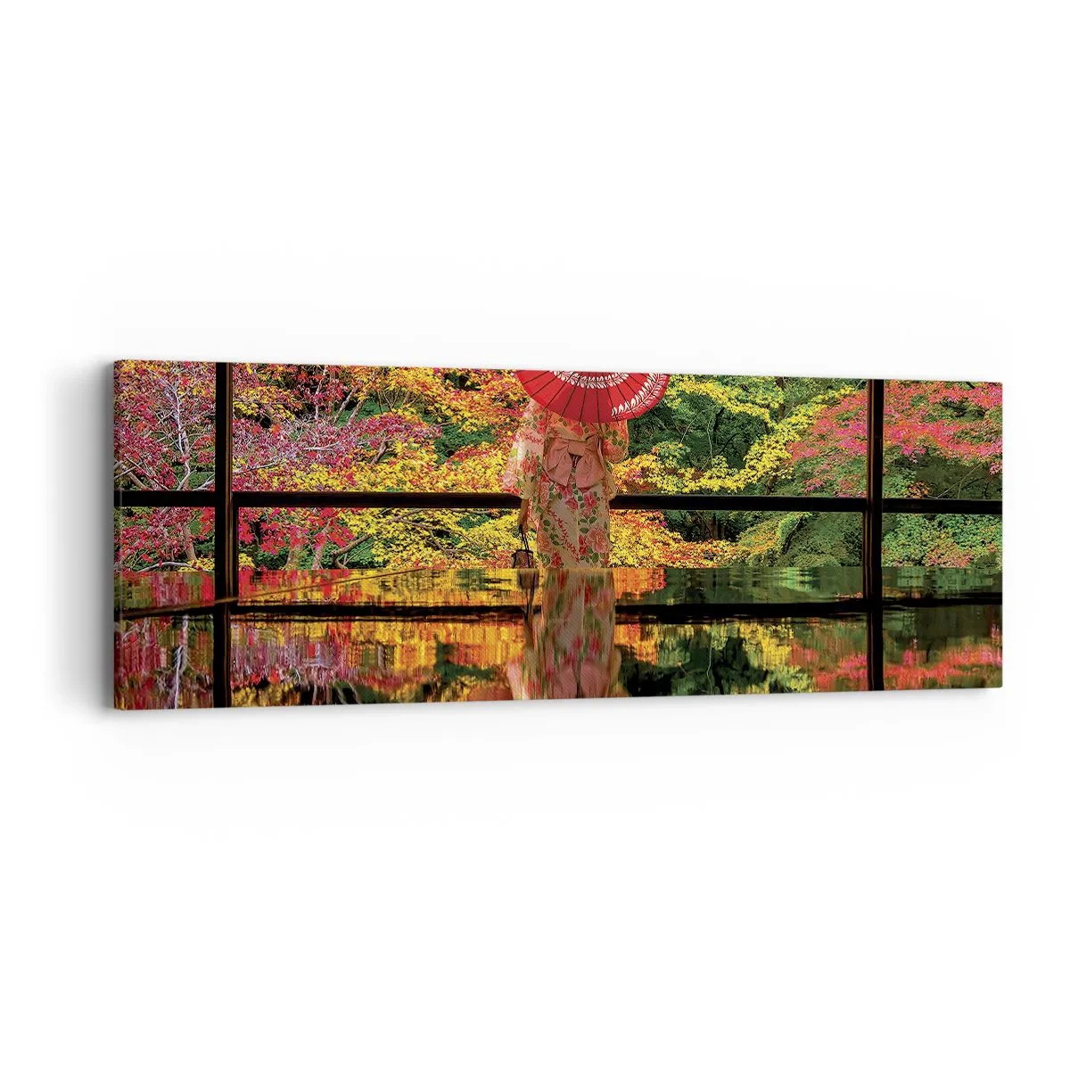 Bild auf Leinwand - Leinwandbild - Im Tempel der Natur - 90x30 cm