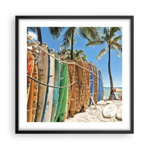 Poster in einem schwarzem Rahmen - Sonniger Spaß - 50x50 cm