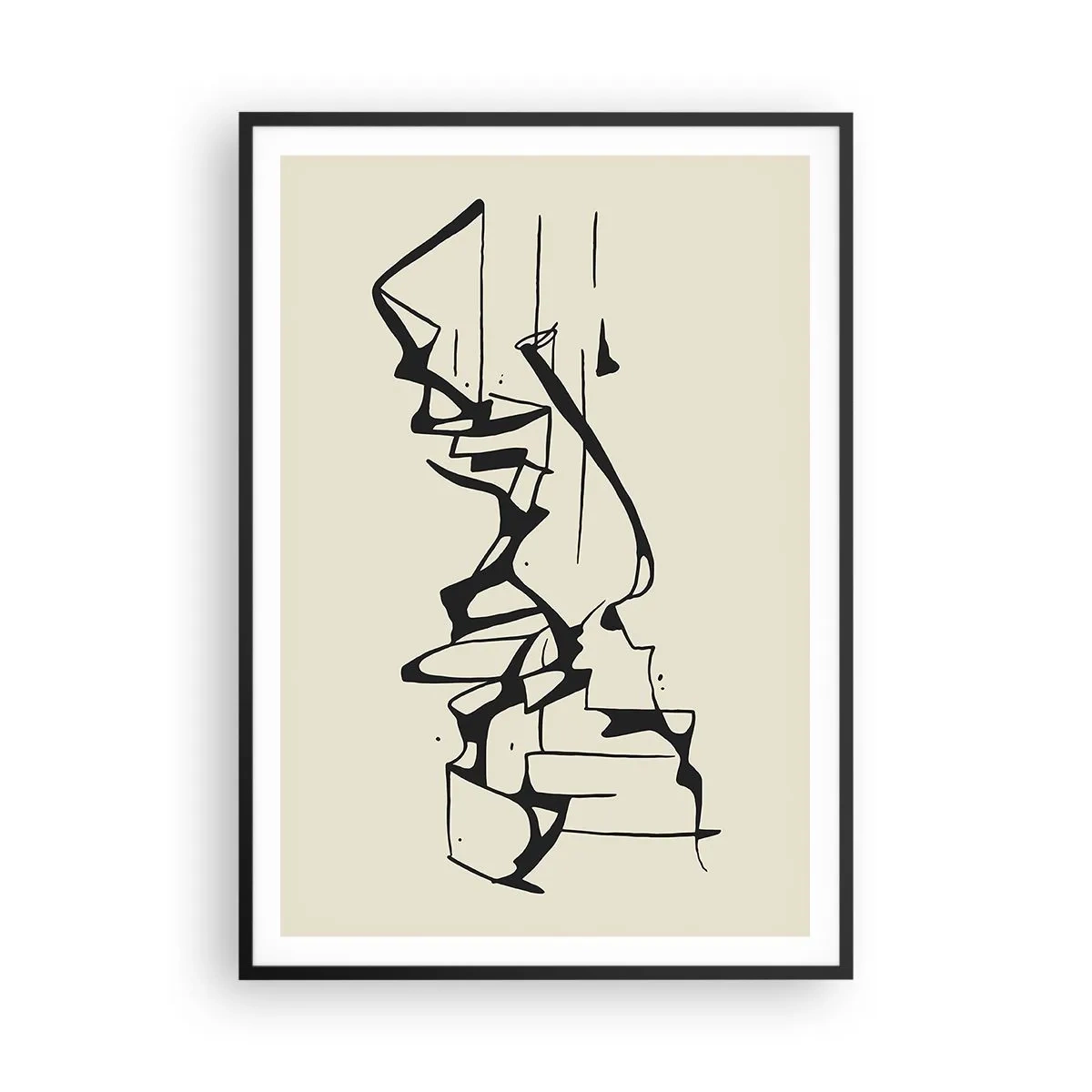 Poster in einem schwarzem Rahmen - Vielleicht eine Landschaft - 70x100 cm