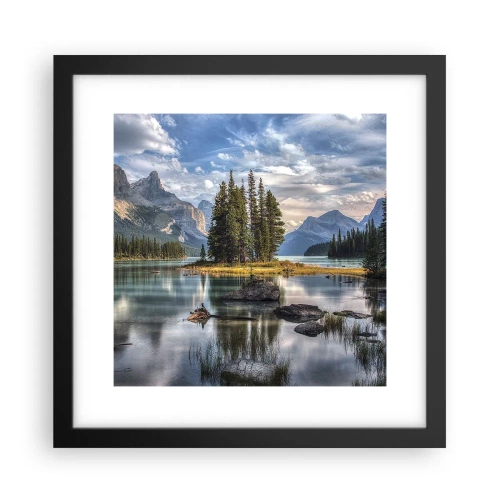 Poster in einem schwarzem Rahmen - An dem tollen und sauberen Wasser ... - 30x30 cm