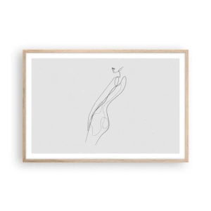 Poster in einem Rahmen aus heller Eiche - Bloß ein Versprechen - 91x61 cm