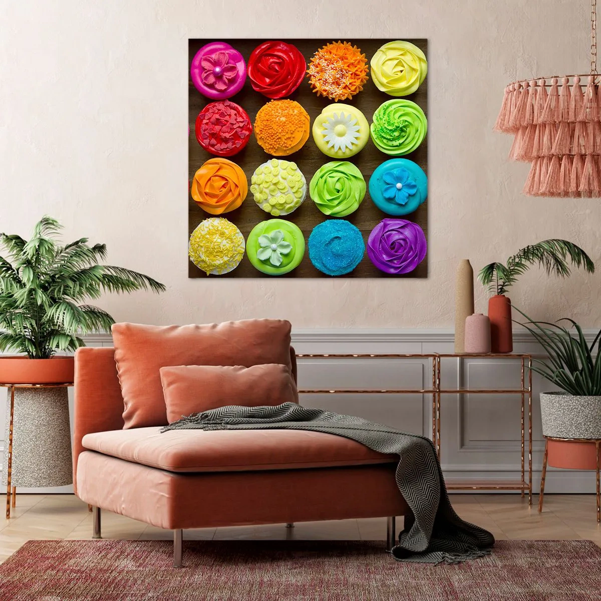 Bild auf Leinwand - Leinwandbild - Alles andere - alles lecker - 60x60 cm
