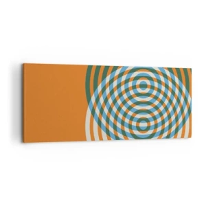Bild auf Leinwand - Leinwandbild - Abstrakte kreisförmige Variation - 100x40 cm