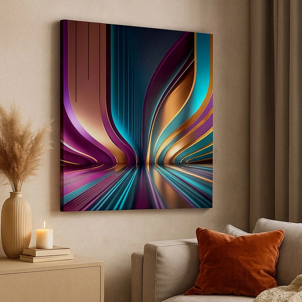 Bild auf Leinwand - Leinwandbild - Architektur des Lichts - 30x30 cm