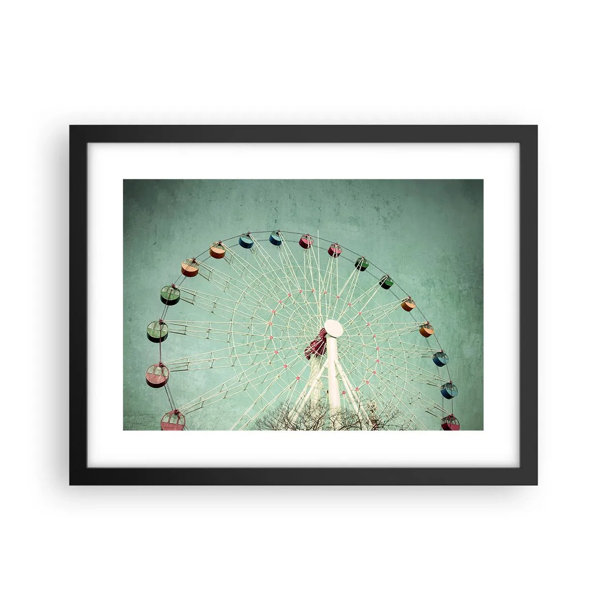 Poster in einem schwarzem Rahmen - Wir laden zum Spiel ein - 40x30 cm