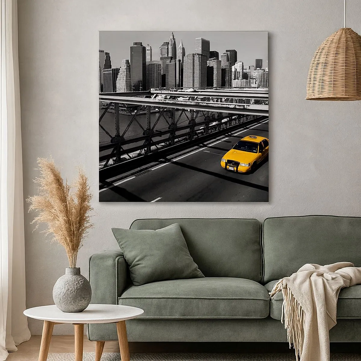 Bild auf Leinwand - Leinwandbild - Die Farbe einer Großstadt - 30x30 cm